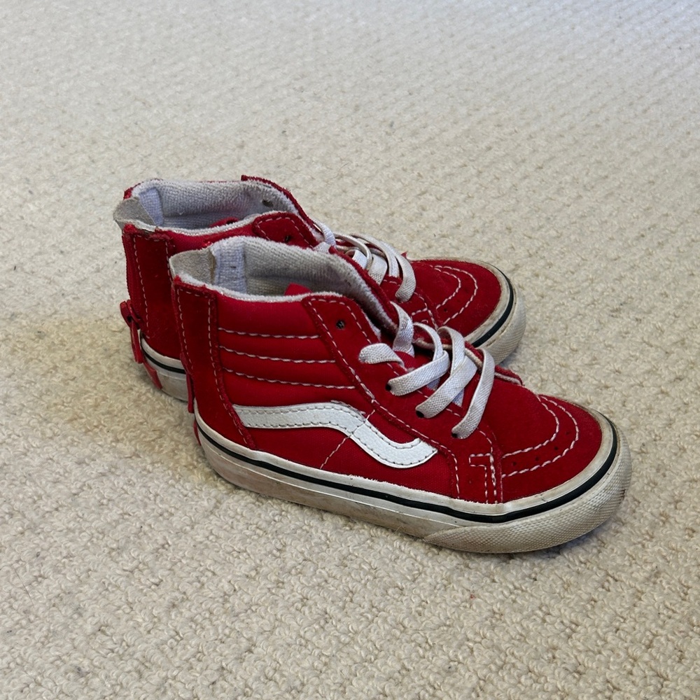 Vans Kids SK8 HI Red High-Top Sneakers